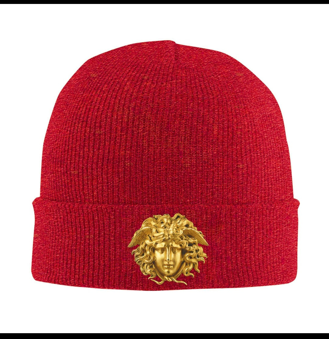 Red medusa beenie