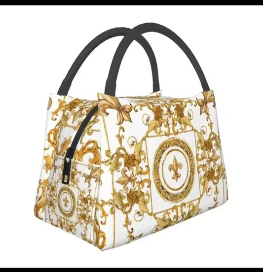 White Gold Leaf (insulated lunch bag)