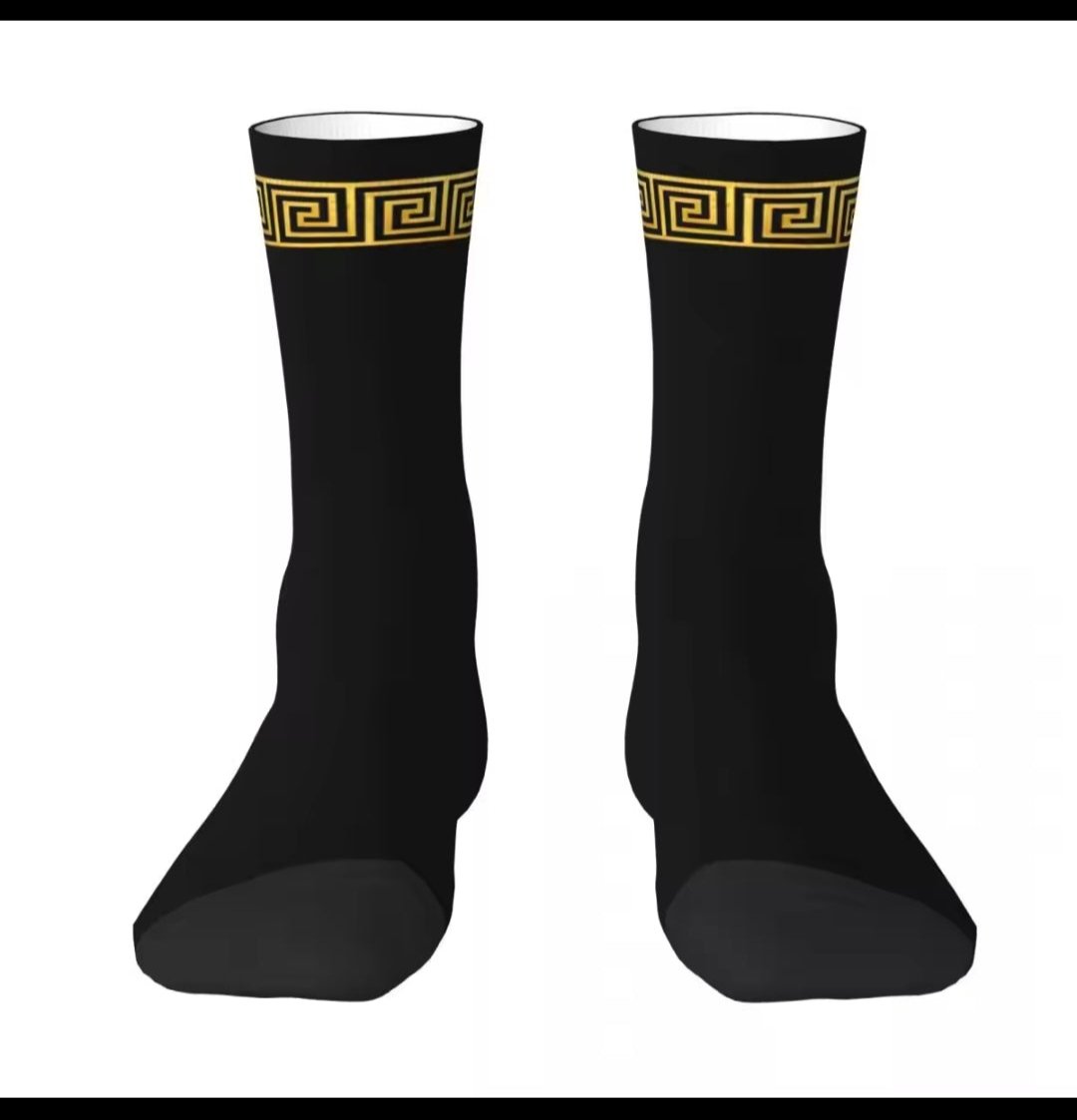 Mens Gold Greek Key  Sox