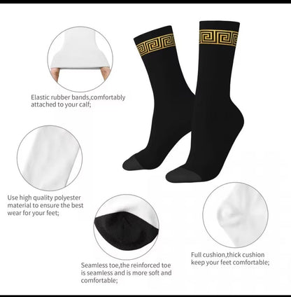 Mens Gold Greek Key  Sox