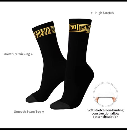 Mens Gold Greek Key  Sox